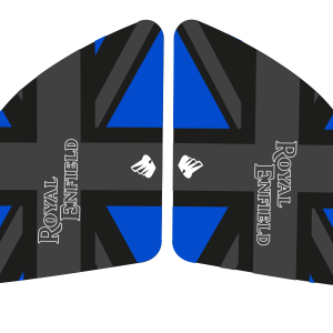 Protector Lateral Royal Enfiel Bandera britanica estio negro Sticker Laterales Estilo Bandera Uk - Himalayan